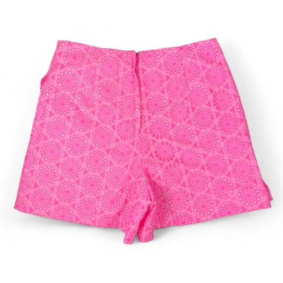 Lilly Pulitzer Faye Skort in Prosecco Pink Neon Geo Eyelet Size 00 Beachy Resort - Picture 5 of 11